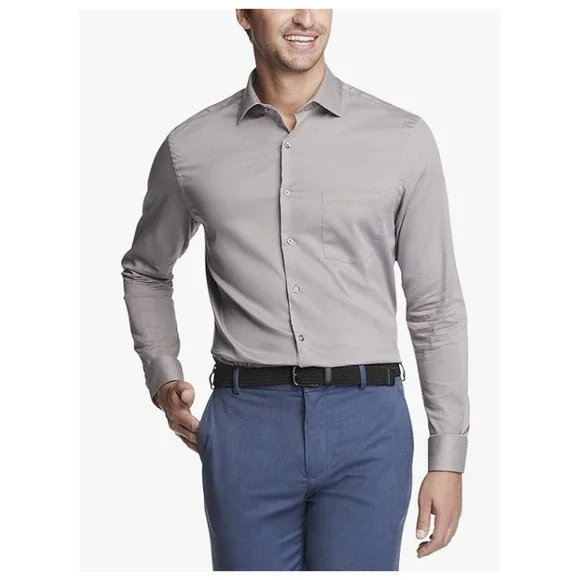 Van Heusen Men's Dress Shirt Regular Fit Stain Shield Stretch